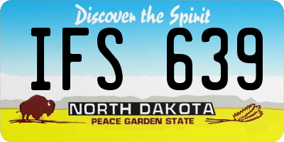ND license plate IFS639