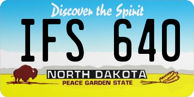 ND license plate IFS640