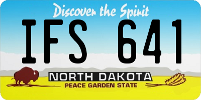ND license plate IFS641