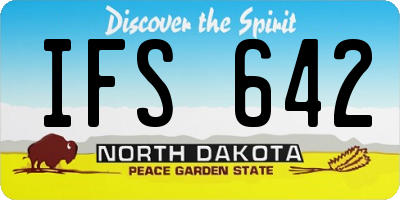 ND license plate IFS642