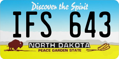 ND license plate IFS643
