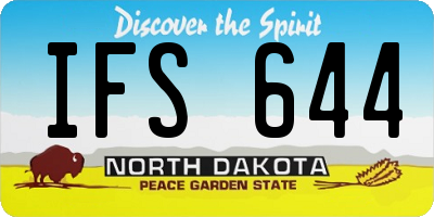 ND license plate IFS644