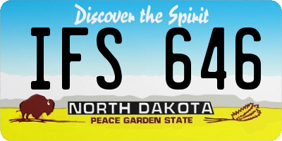 ND license plate IFS646
