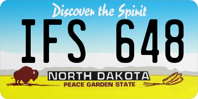 ND license plate IFS648