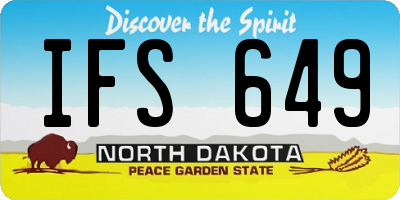 ND license plate IFS649