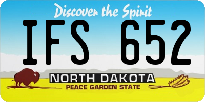 ND license plate IFS652