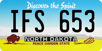 ND license plate IFS653