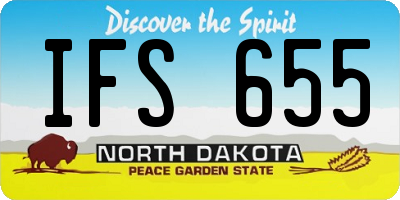 ND license plate IFS655