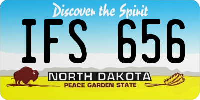 ND license plate IFS656