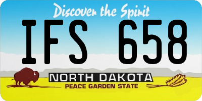 ND license plate IFS658