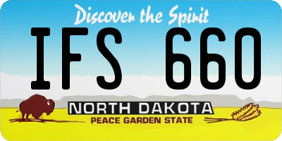 ND license plate IFS660