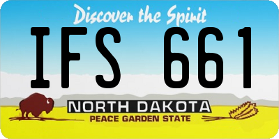 ND license plate IFS661
