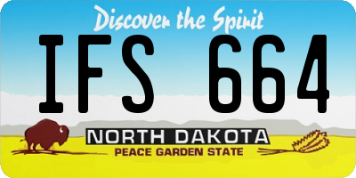 ND license plate IFS664