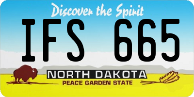 ND license plate IFS665