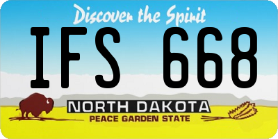 ND license plate IFS668