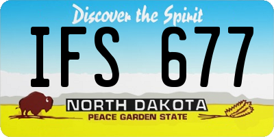 ND license plate IFS677