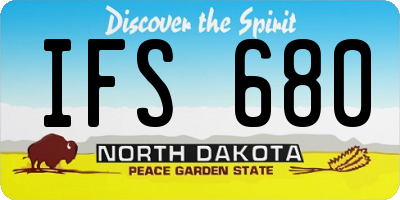 ND license plate IFS680