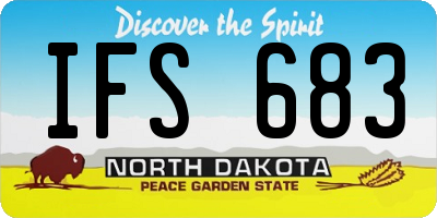 ND license plate IFS683