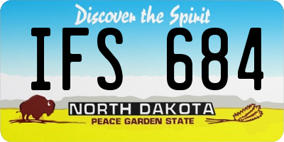 ND license plate IFS684