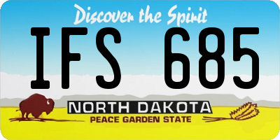 ND license plate IFS685