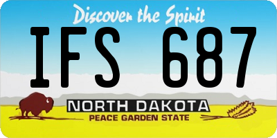 ND license plate IFS687