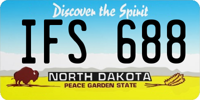 ND license plate IFS688
