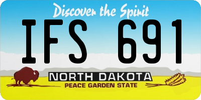 ND license plate IFS691