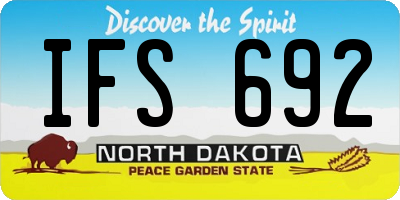 ND license plate IFS692