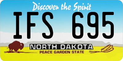 ND license plate IFS695