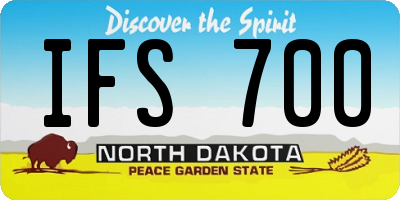 ND license plate IFS700