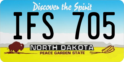 ND license plate IFS705