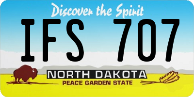 ND license plate IFS707