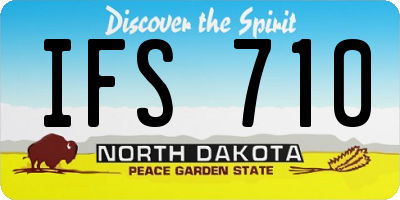 ND license plate IFS710
