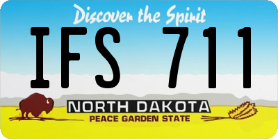 ND license plate IFS711