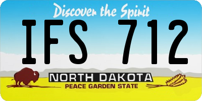 ND license plate IFS712