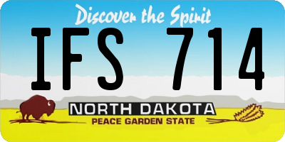 ND license plate IFS714