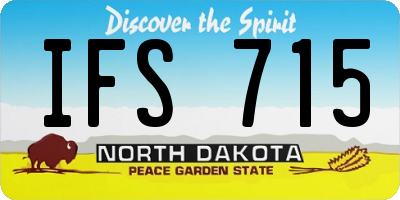 ND license plate IFS715