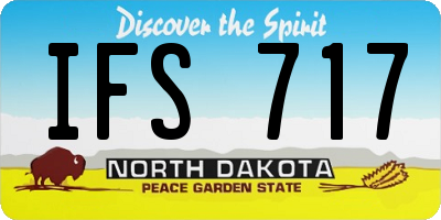ND license plate IFS717