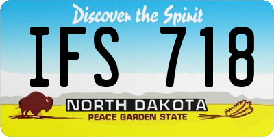 ND license plate IFS718