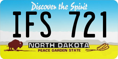ND license plate IFS721