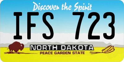 ND license plate IFS723