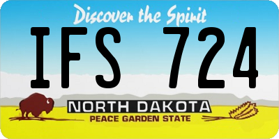 ND license plate IFS724