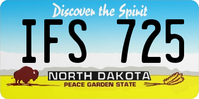 ND license plate IFS725