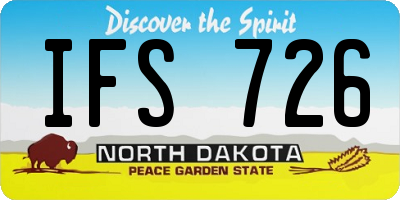 ND license plate IFS726