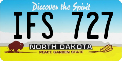 ND license plate IFS727
