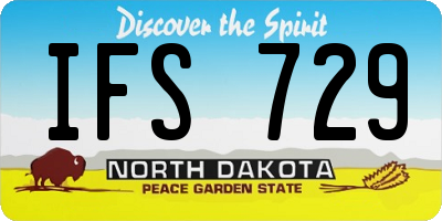 ND license plate IFS729