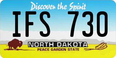 ND license plate IFS730