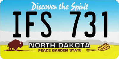 ND license plate IFS731