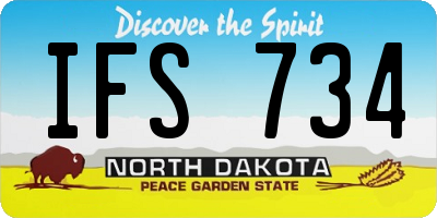 ND license plate IFS734