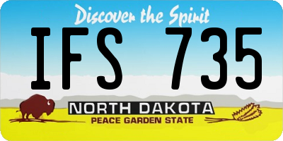 ND license plate IFS735